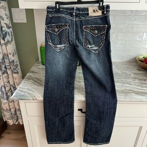 Riflessi Sz 7/8 like new dark blue jeans w/ cool stud accents, smoke free home!